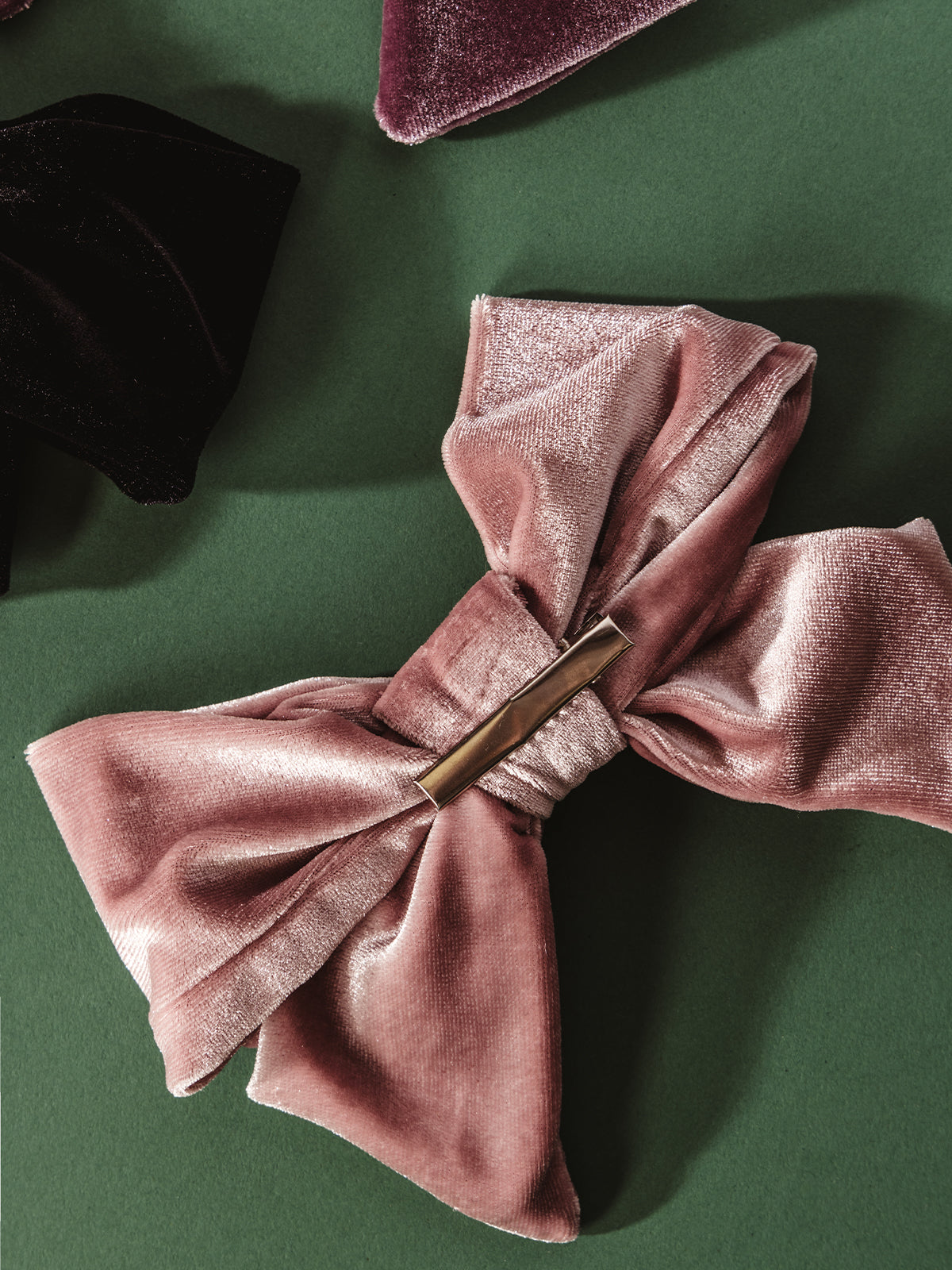 Velvet Hair Bow Barrette