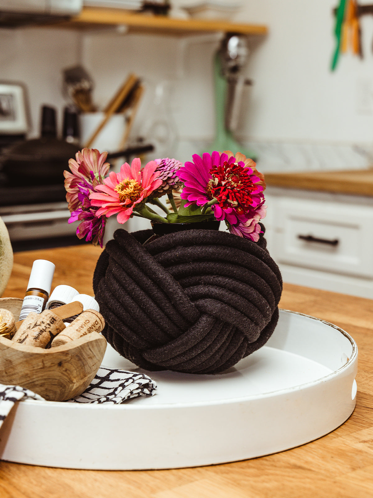 Unbound Black Rope Planter