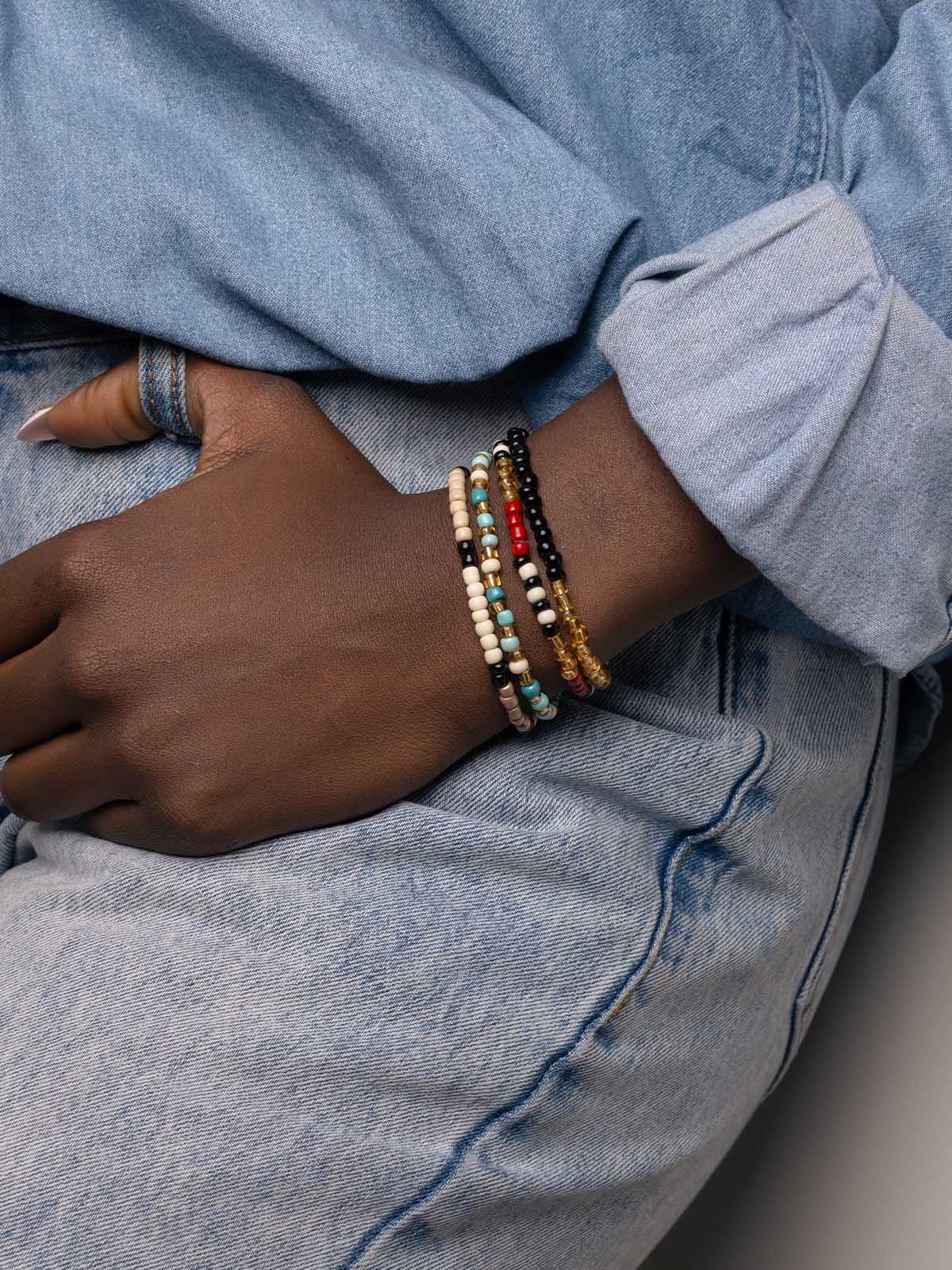 Sojo Colorful Beaded Bracelet Set