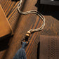 Handmade Tassel Bookmark in Navy