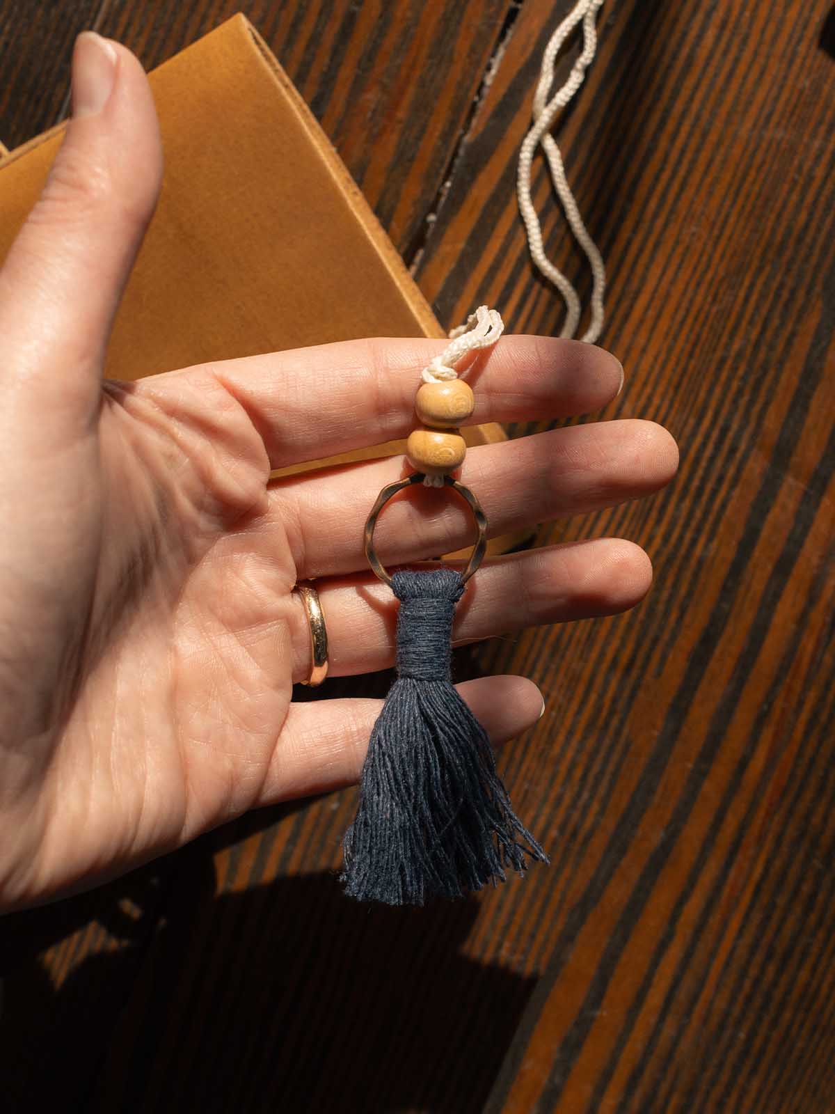 Handmade Tassel Bookmark in Navy
