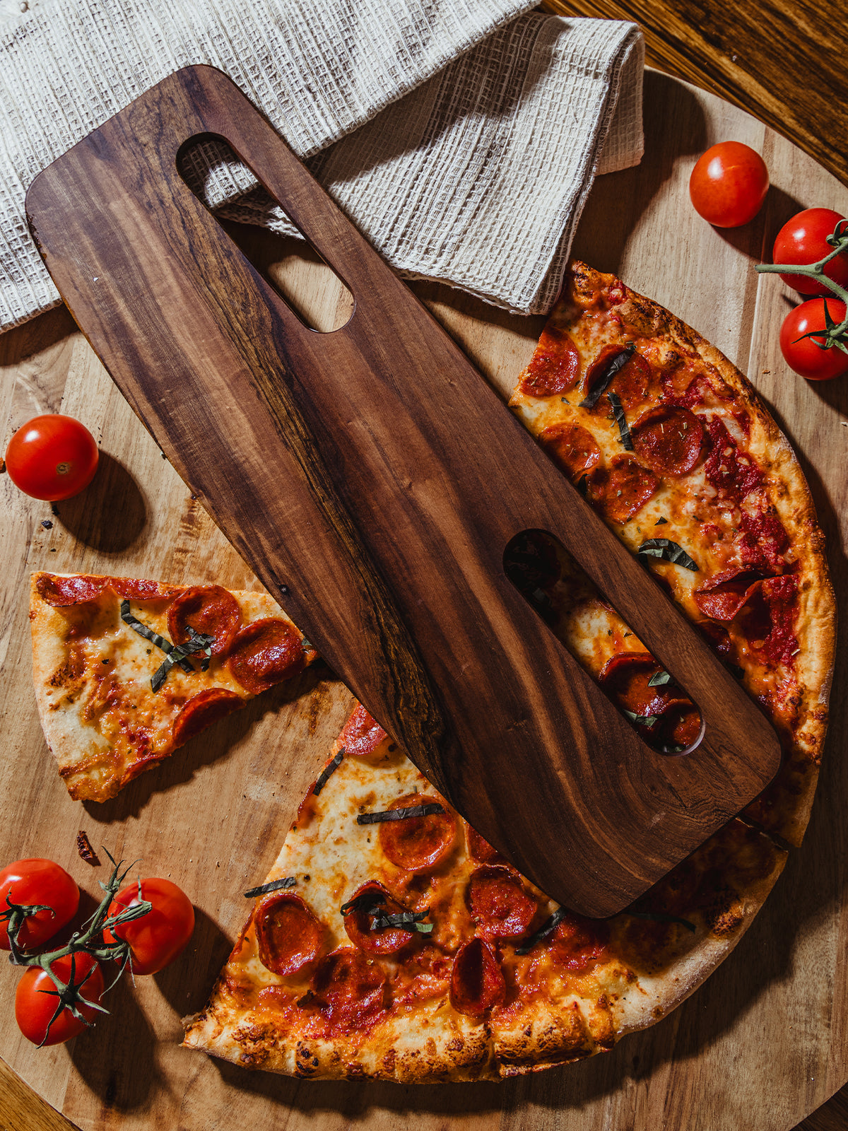Wooden Pizza Cutter