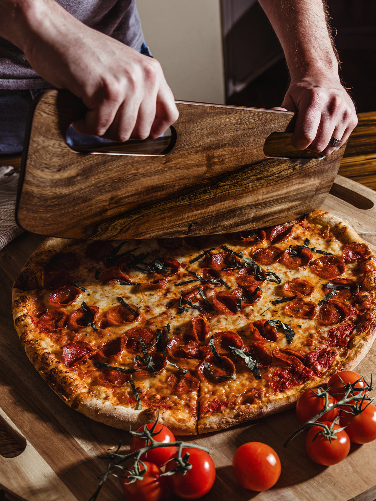 Wooden Pizza Cutter