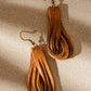 Leather Pathway Dangle Earrings