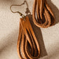 Leather Pathway Dangle Earrings