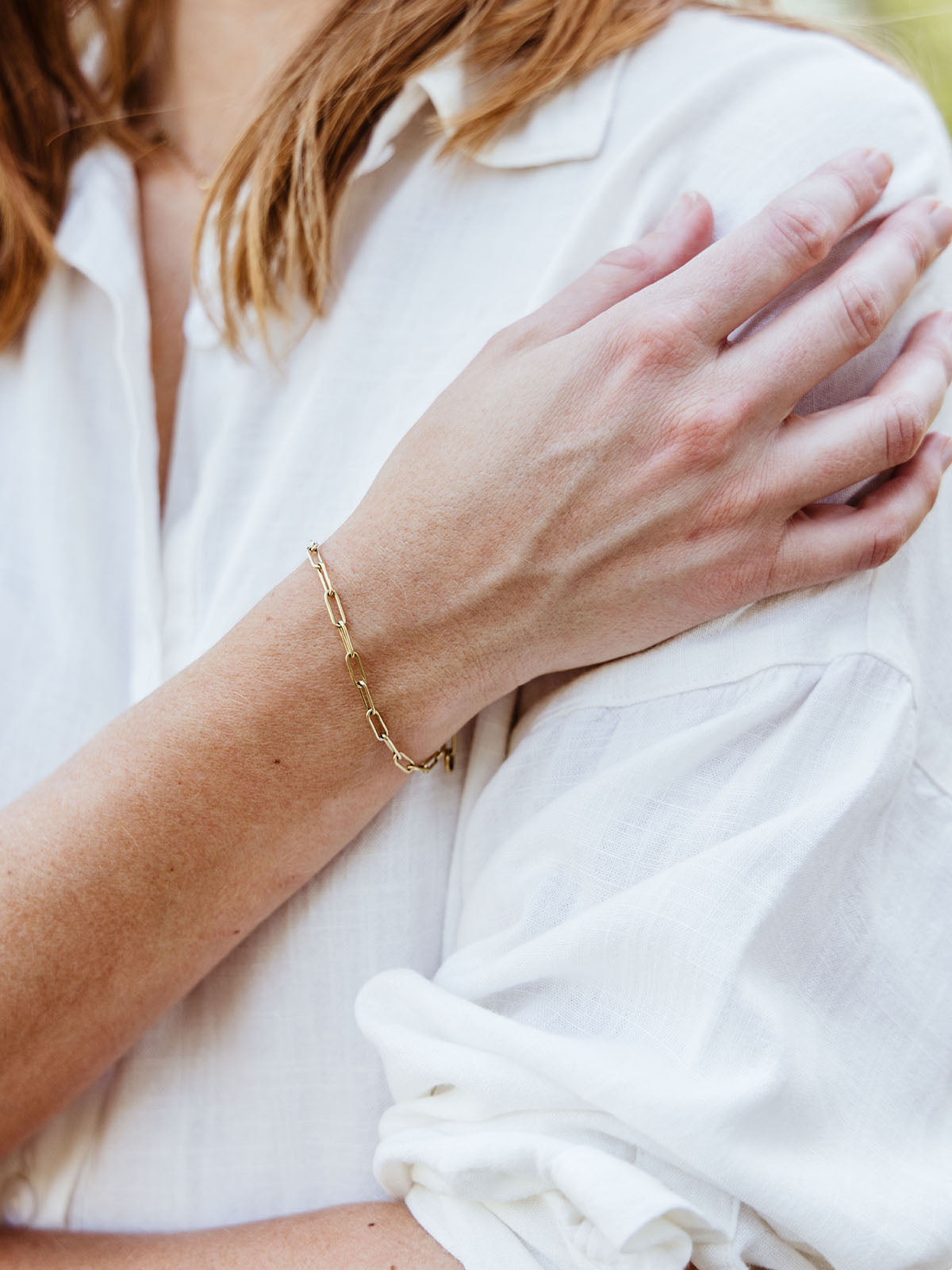 Gold Paperclip Bracelet
