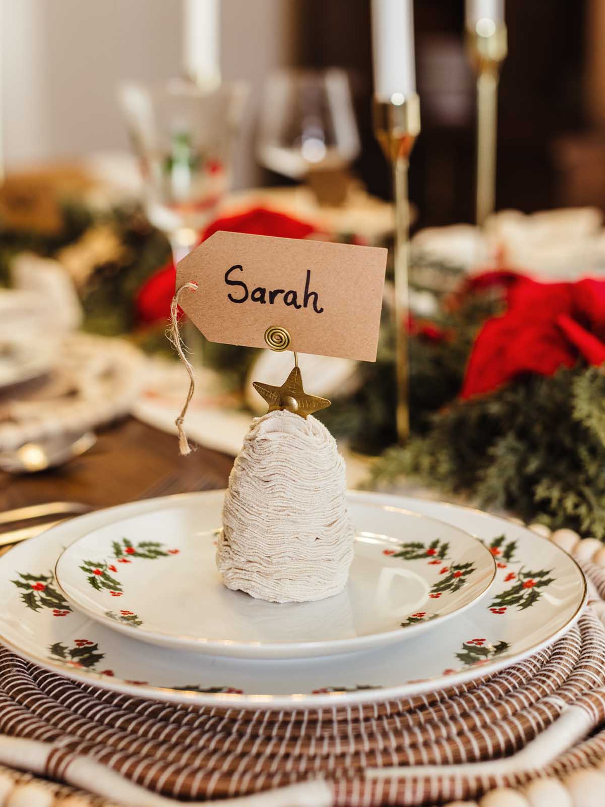Mini Stacked Sweater Tree Ornament/Name Card Holder