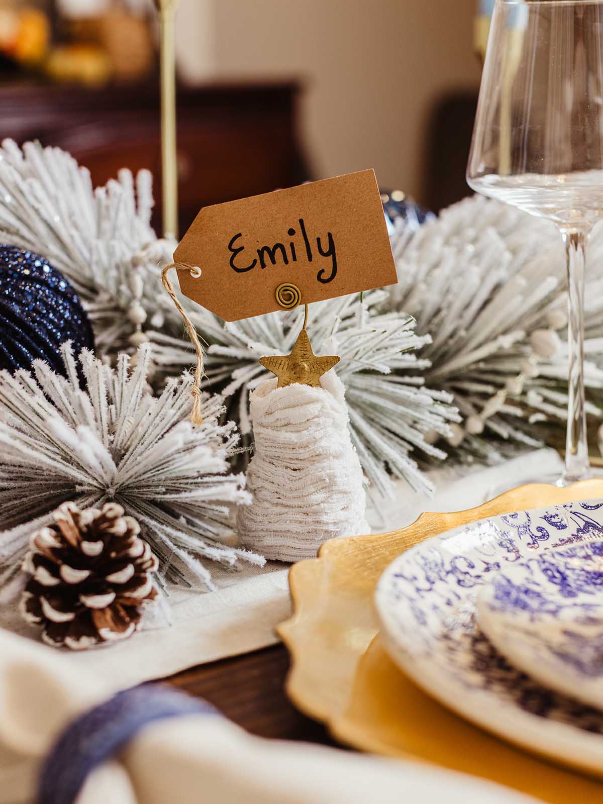 Mini Stacked Sweater Tree Ornament/Name Card Holder