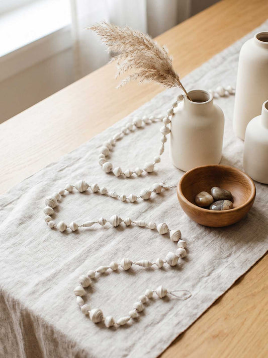 White Bead Garland