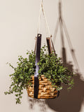 Leather Hanging Plant Basket