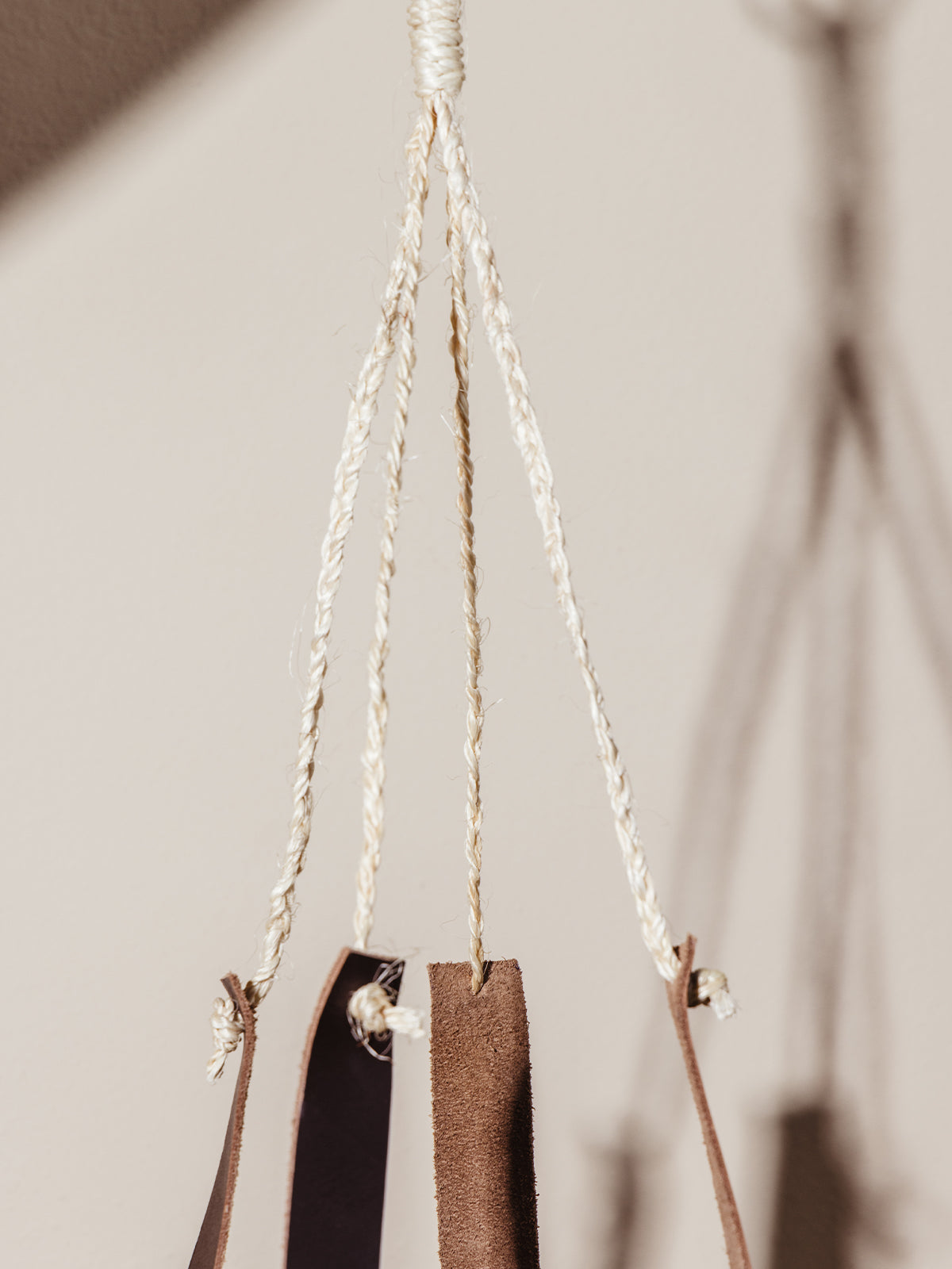 Leather Hanging Plant Basket