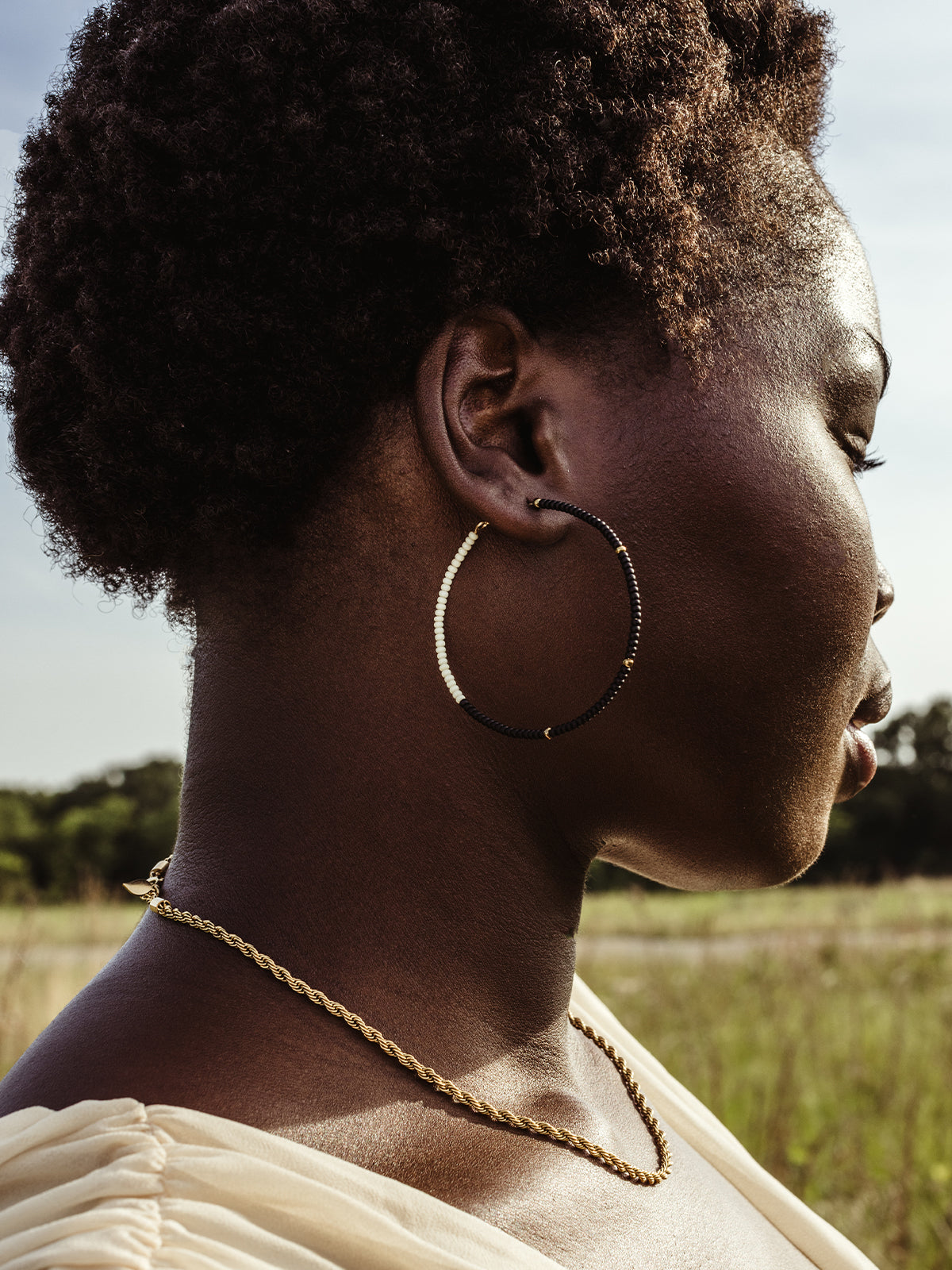 Cafe Hoop Earrings