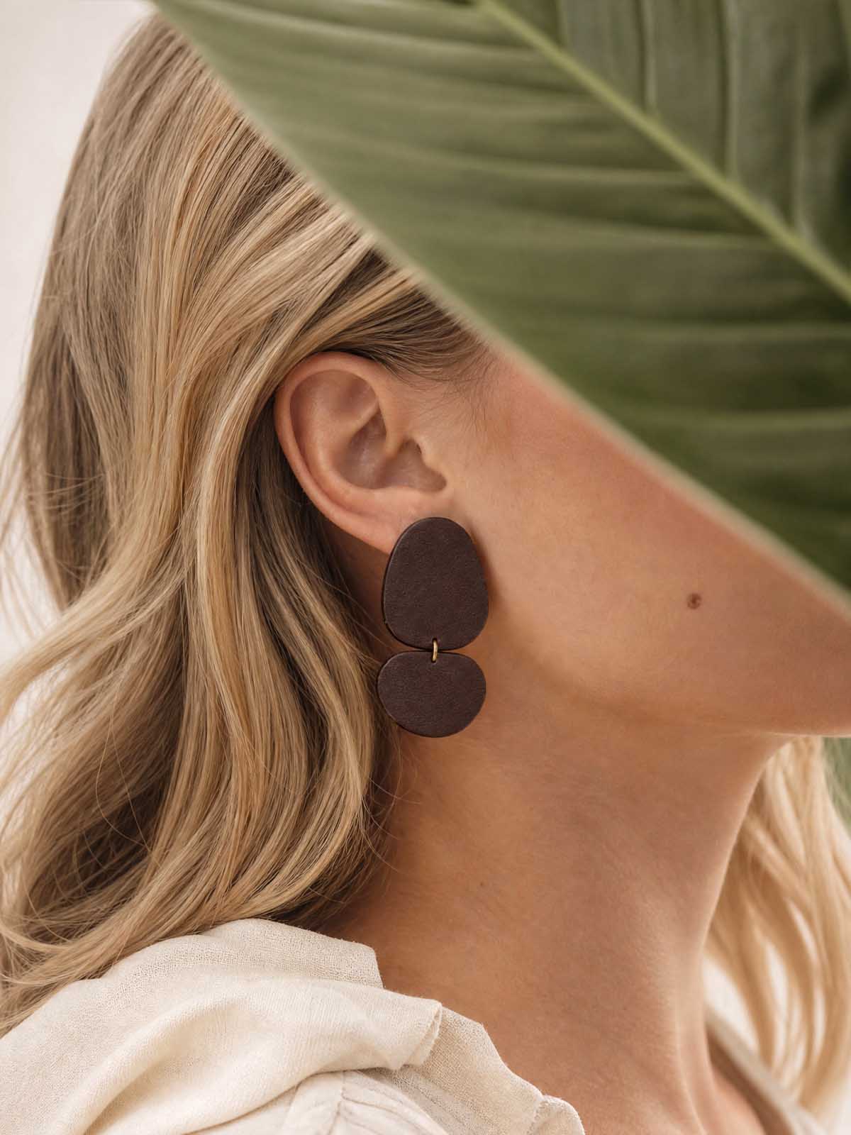 Eva Leather Earrings