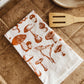 Mushroom Pattern Tea Towel