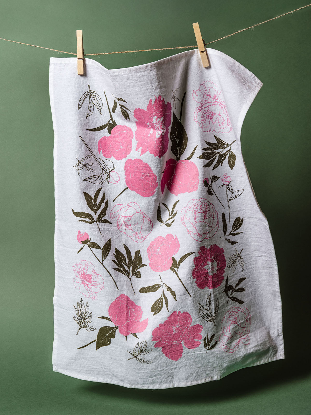 Peony Tea Towel
