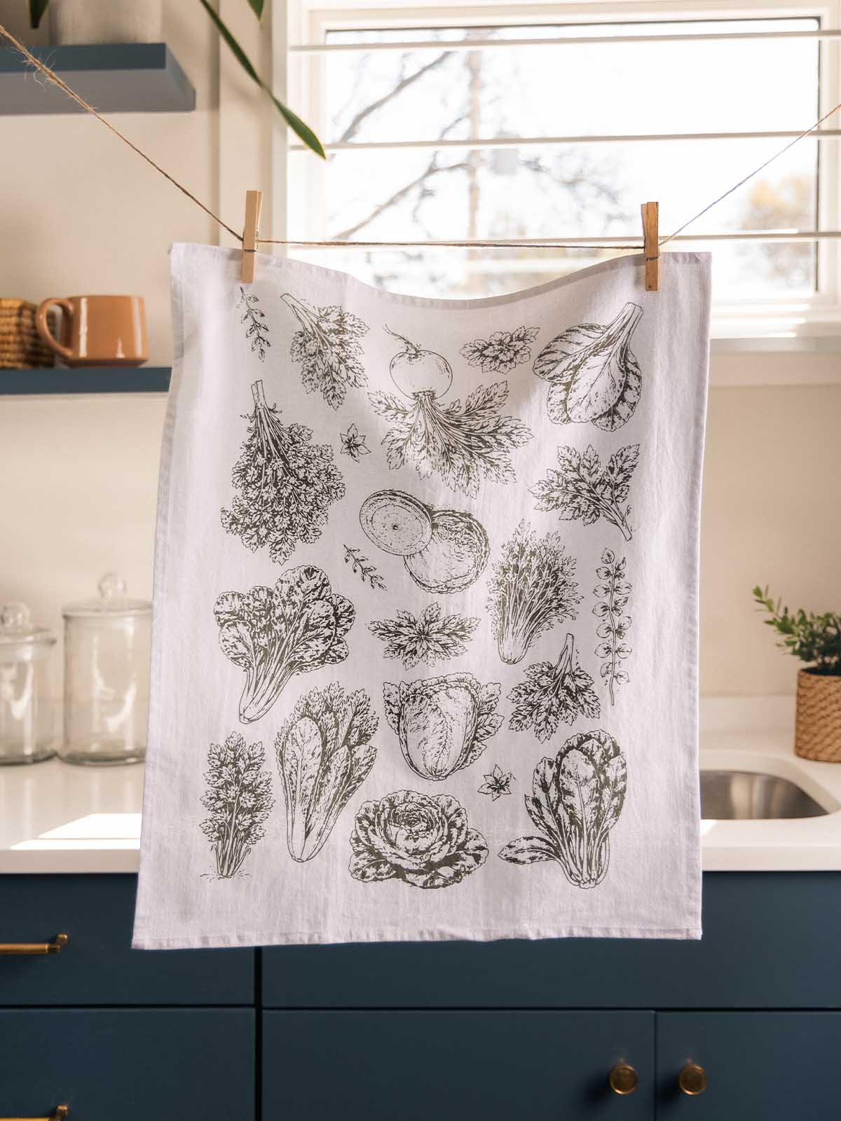 Garden Greens Cabbage Tea Towel
