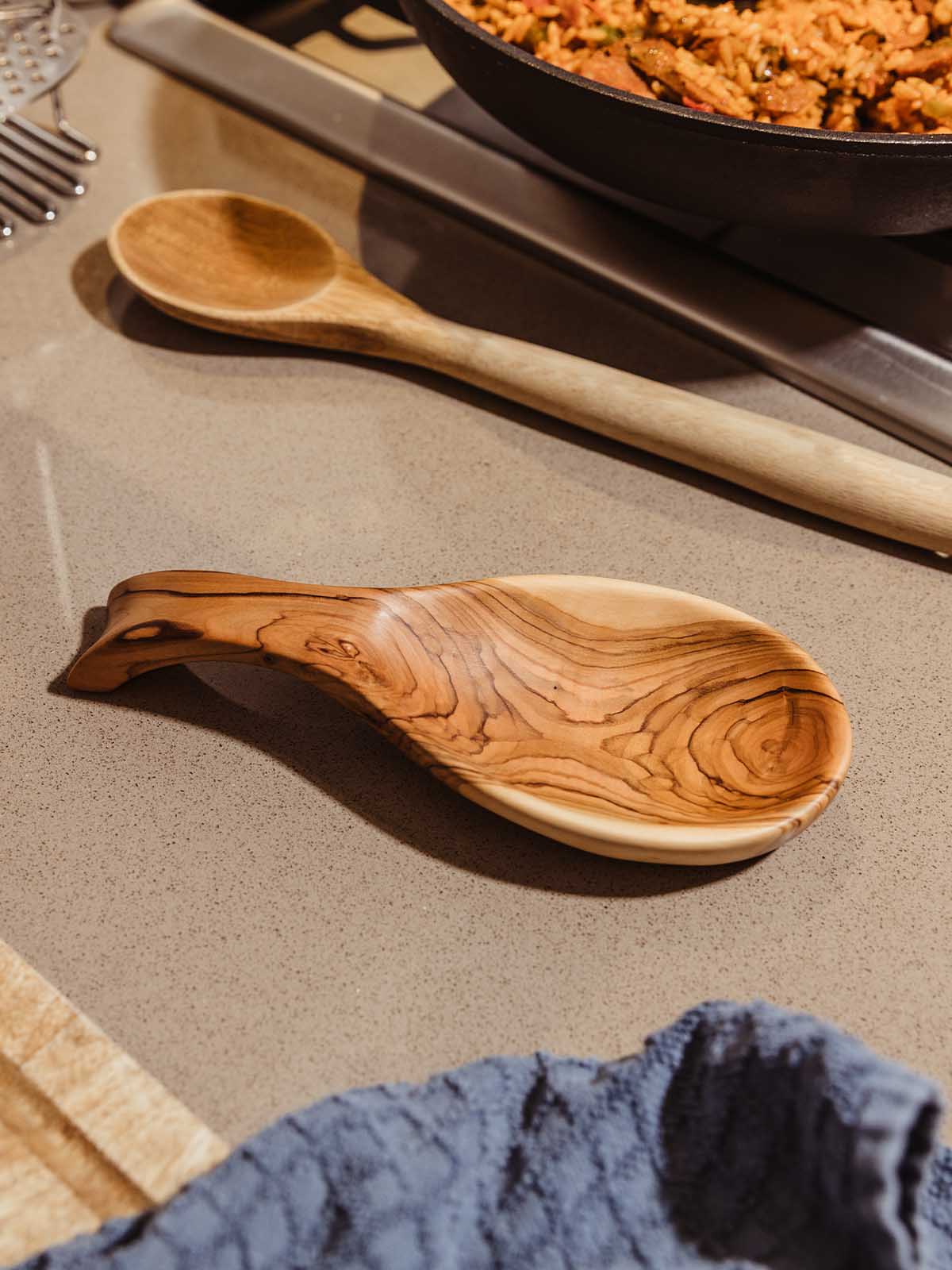 Olive Wood Spoon Rest