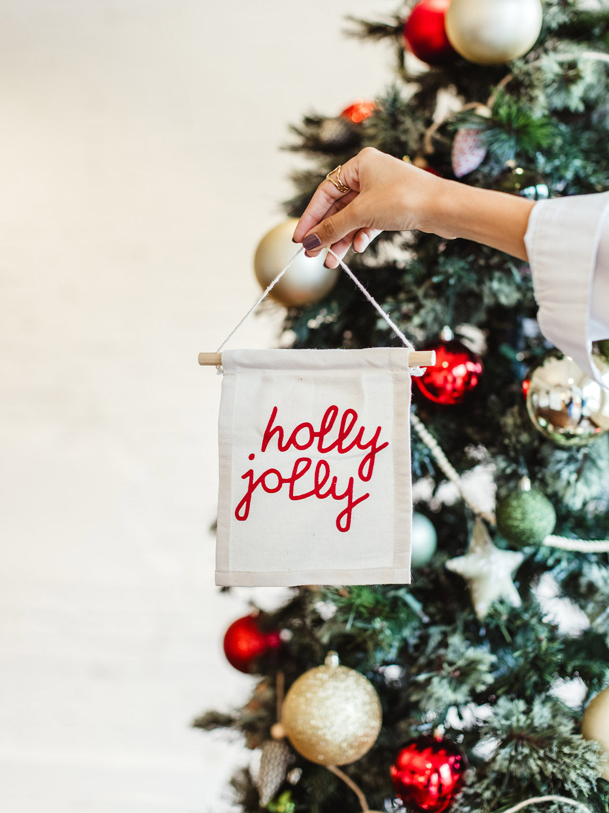 Holly Jolly Christmas Canvas Wall Art