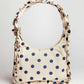 Momo Ruffle Canvas Shoulder Bag-Indigo Dot