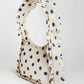 Momo Ruffle Canvas Shoulder Bag-Indigo Dot