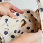 Momo Ruffle Canvas Shoulder Bag-Indigo Dot