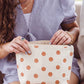 Large Waterproof Pouch-Clay Dot