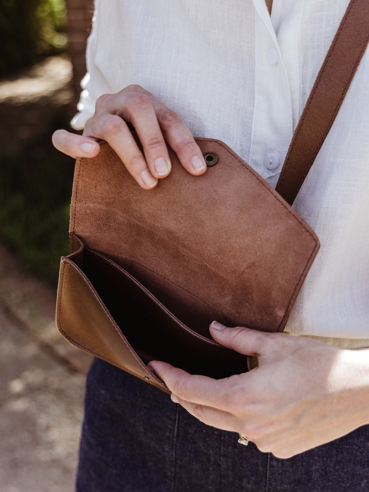 Brown Leather Crossbody Bag