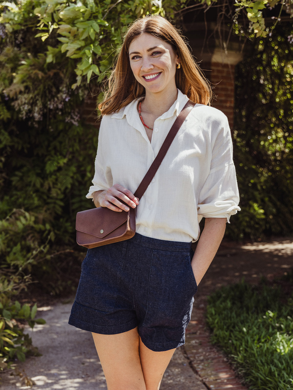 Brown Leather Crossbody Bag
