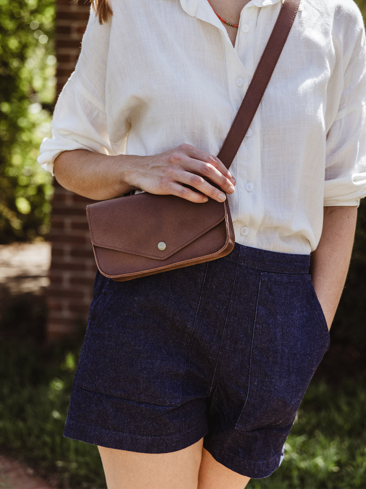 Brown Leather Crossbody Bag