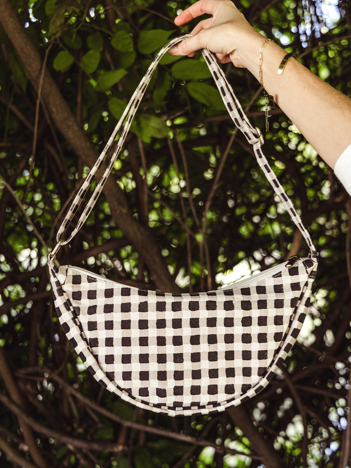Gingham Moon Sling Bag