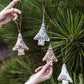 Block Printed Christmas Tree Ornament Set of 4