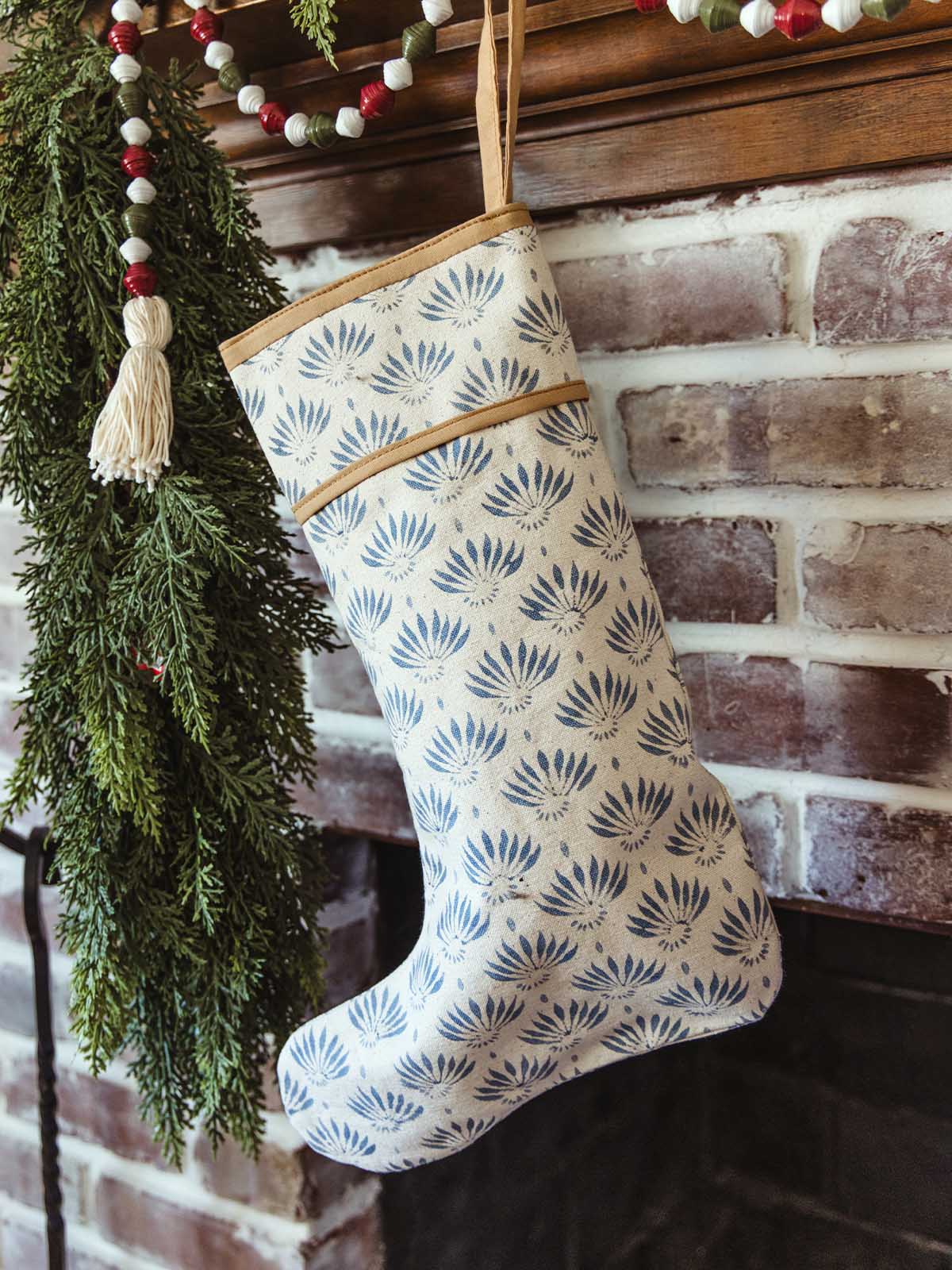 Handmade Christmas Stocking - Forest Print