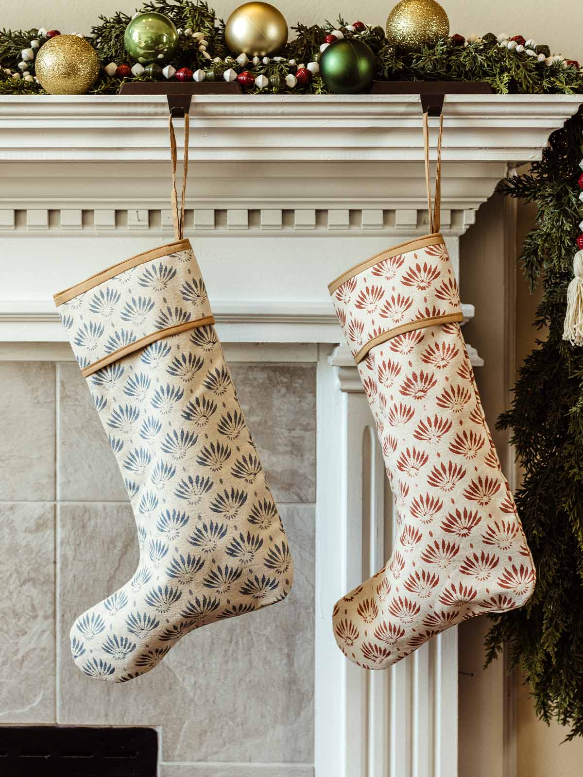 Handmade Christmas Stocking - Forest Print