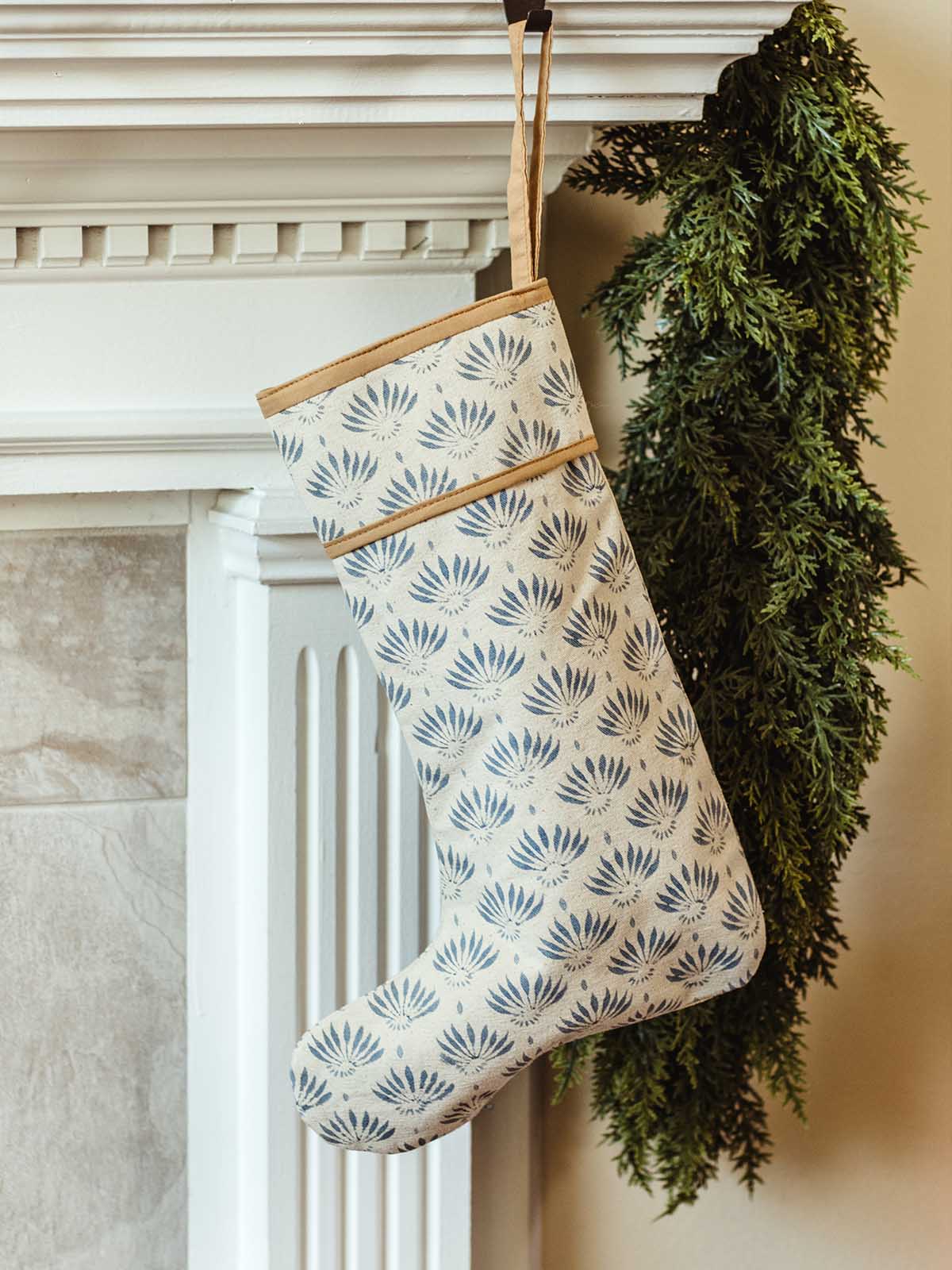 Handmade Christmas Stocking - Forest Print