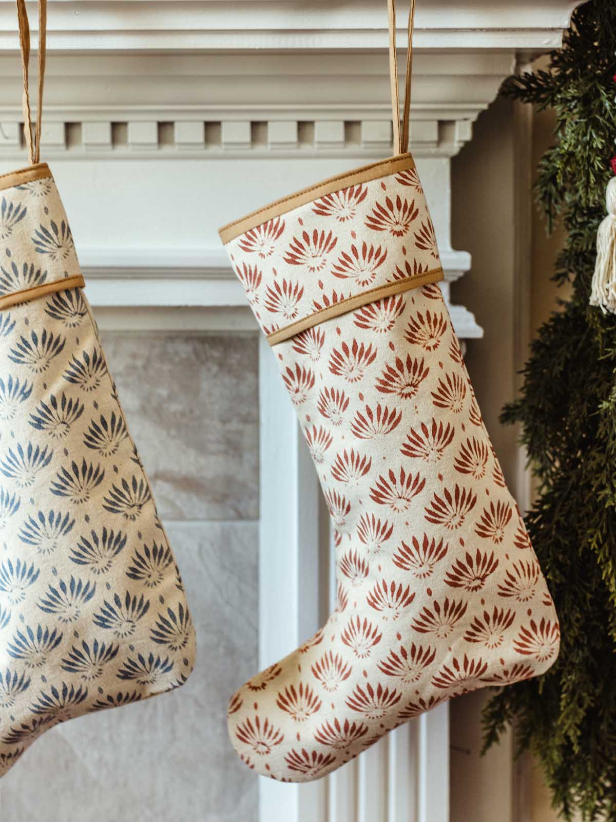 Handmade Christmas Stocking - Forest Print
