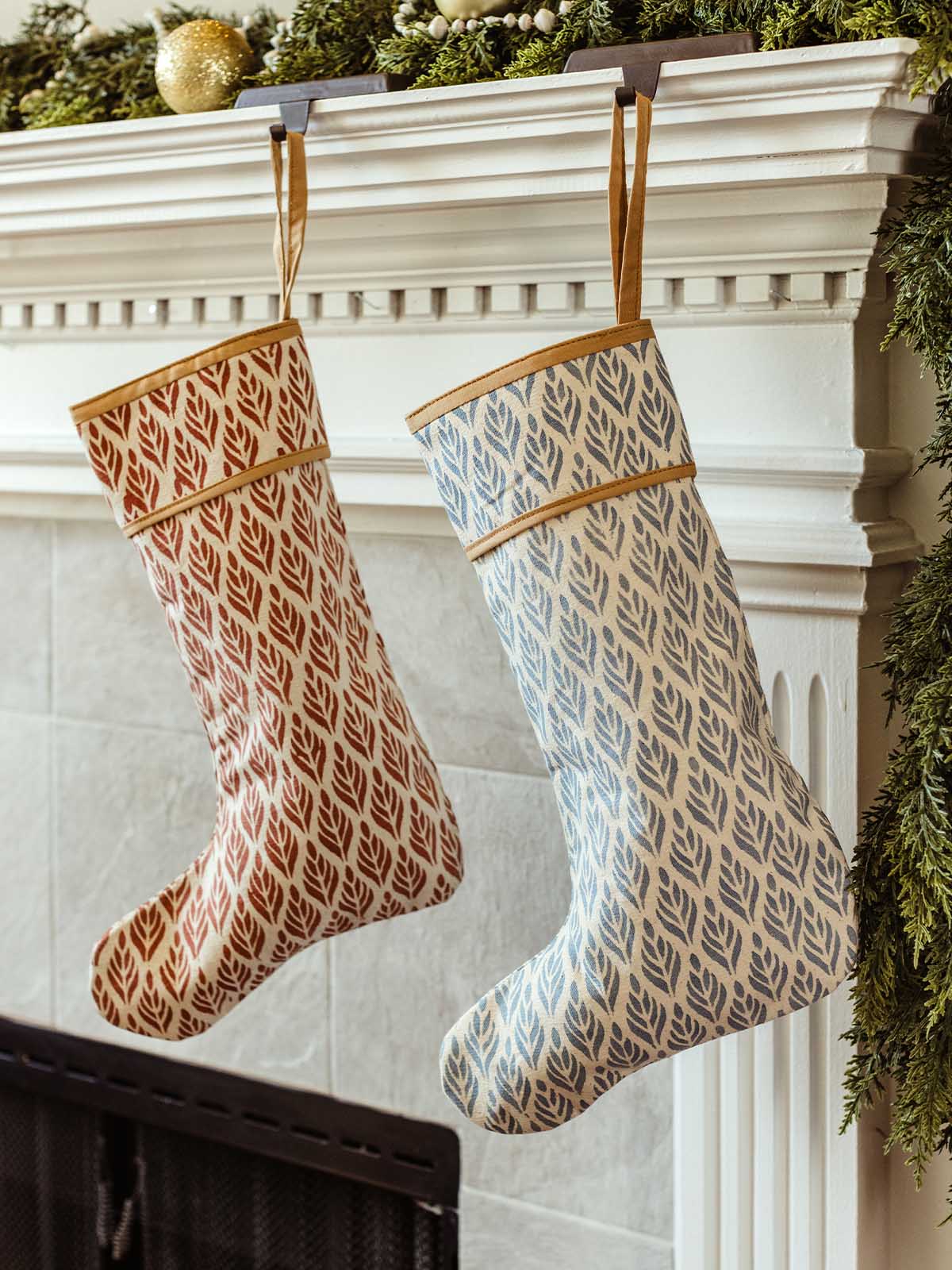 Handmade Christmas Stockings-Juniper Print