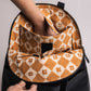 Pebbled Black Leather Half-Moon Backpack