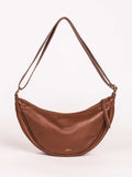 Vintage Brown Leather Moon Sling Bag
