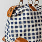 Malti Canvas Weekender Bag- Indigo Gingham