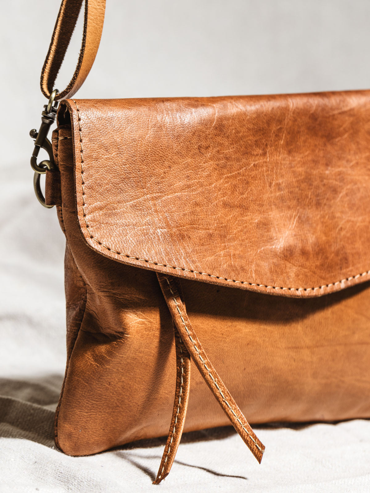 Leather Crossbody Clutch