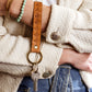 Hand Stamped Leather Keychain