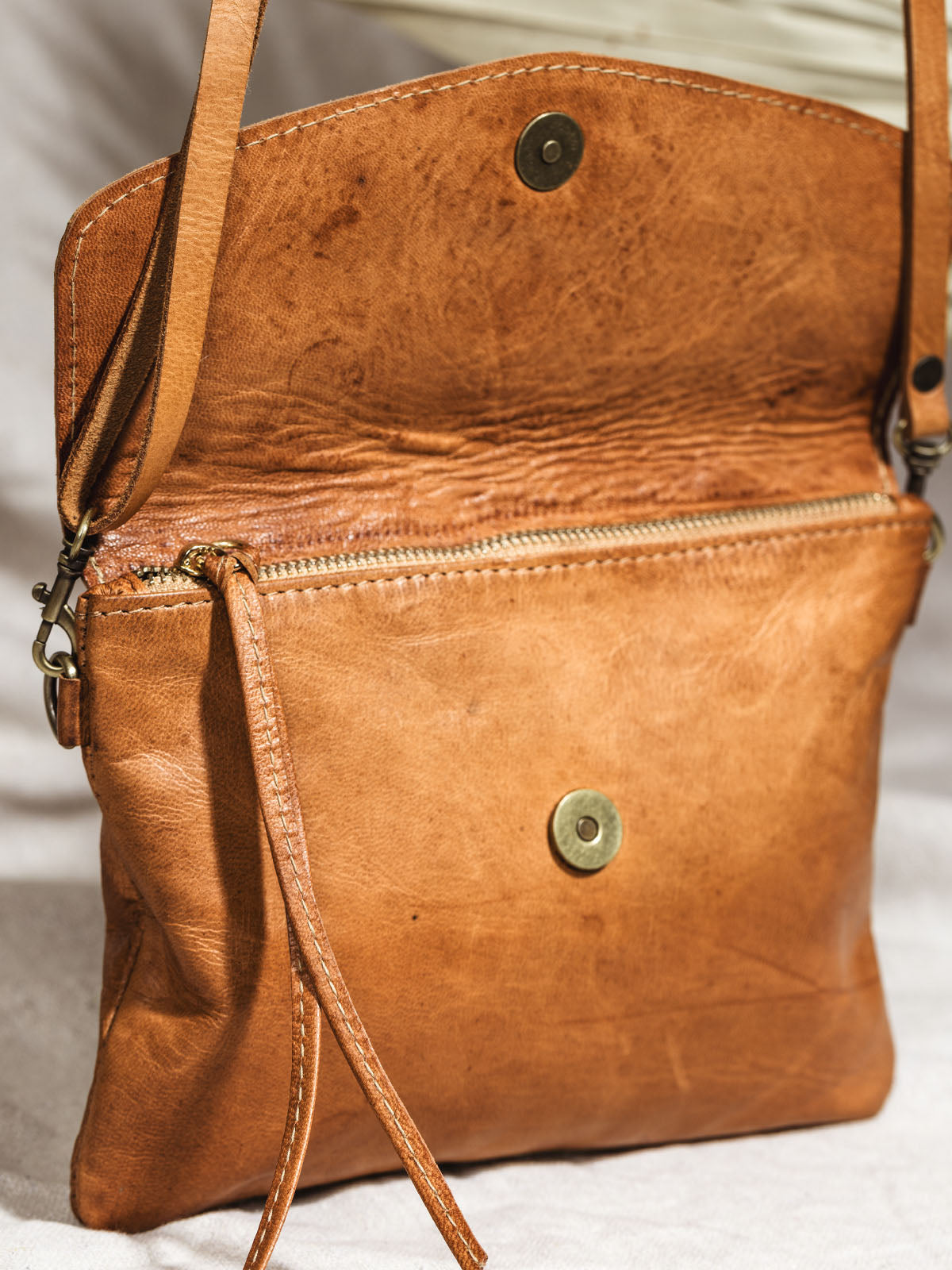 Leather Crossbody Clutch