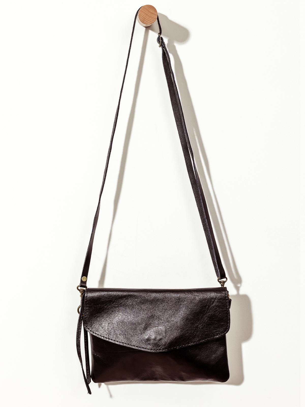 Leather Crossbody Clutch