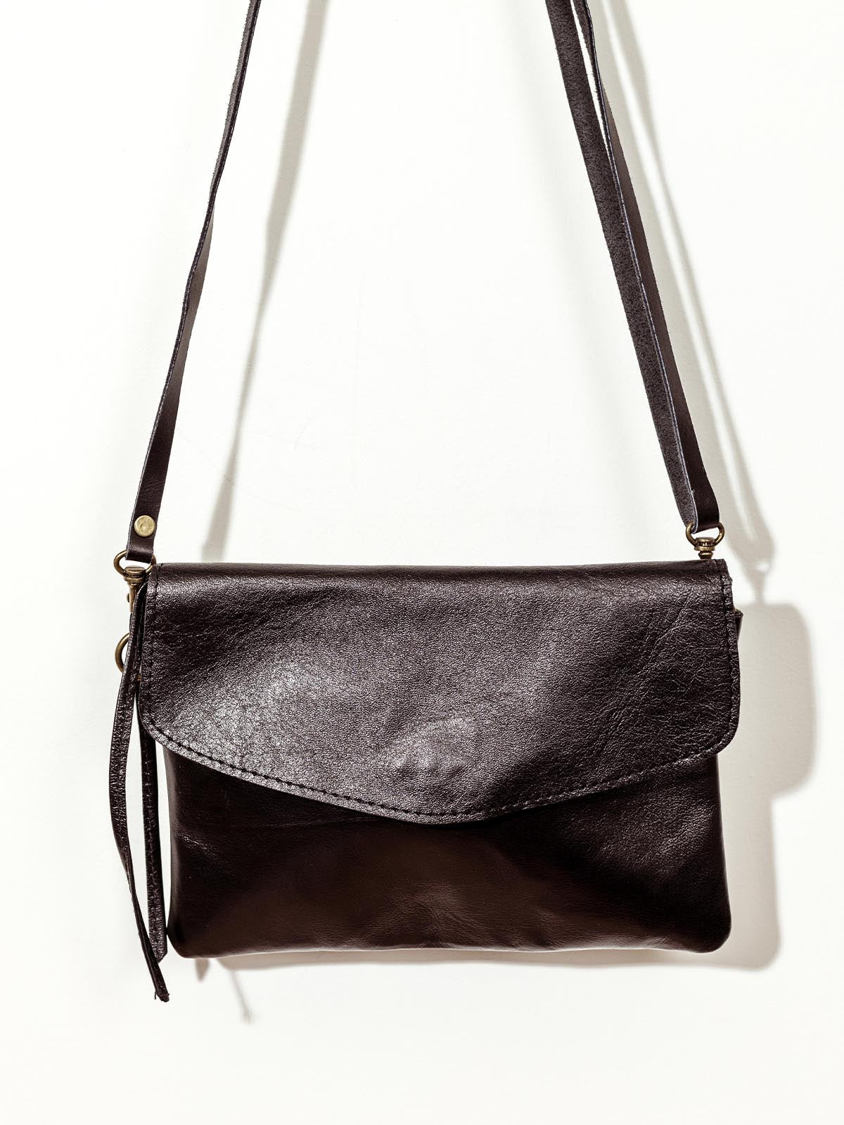 Leather Crossbody Clutch