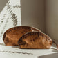 Brown Leather Makeup Bag With Zipper