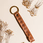 Hand Stamped Leather Keychain