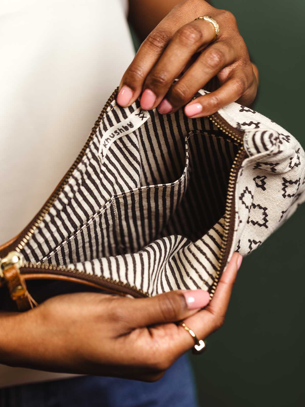 Diamond Leather Clutch