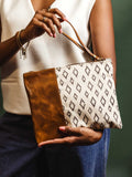 Diamond Leather Clutch