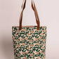 Palash Canvas Tote Bag with Leather Handles