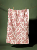 Gulbahar Red Linen Tea Towel
